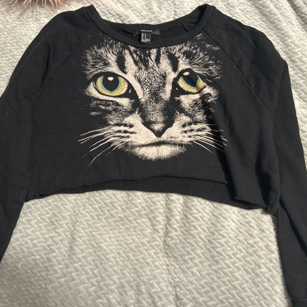 Cat face long sleeve